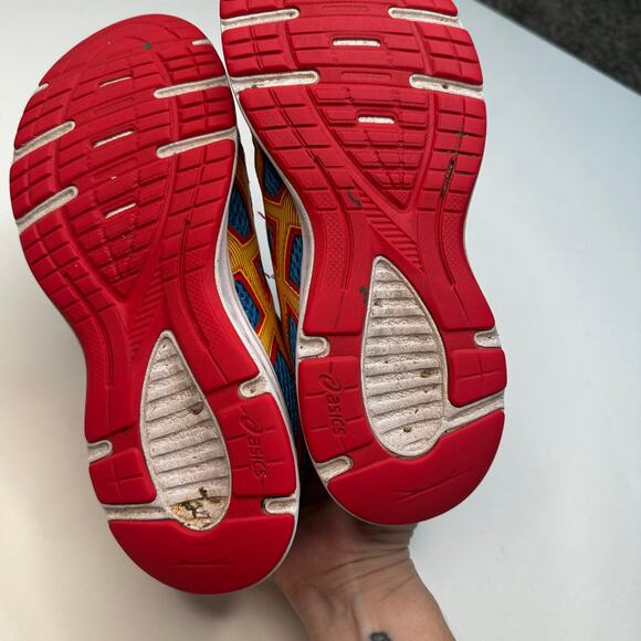 Asics Jolt 2 Red Blue Yellow Running Shoes - Picture 5 of 6